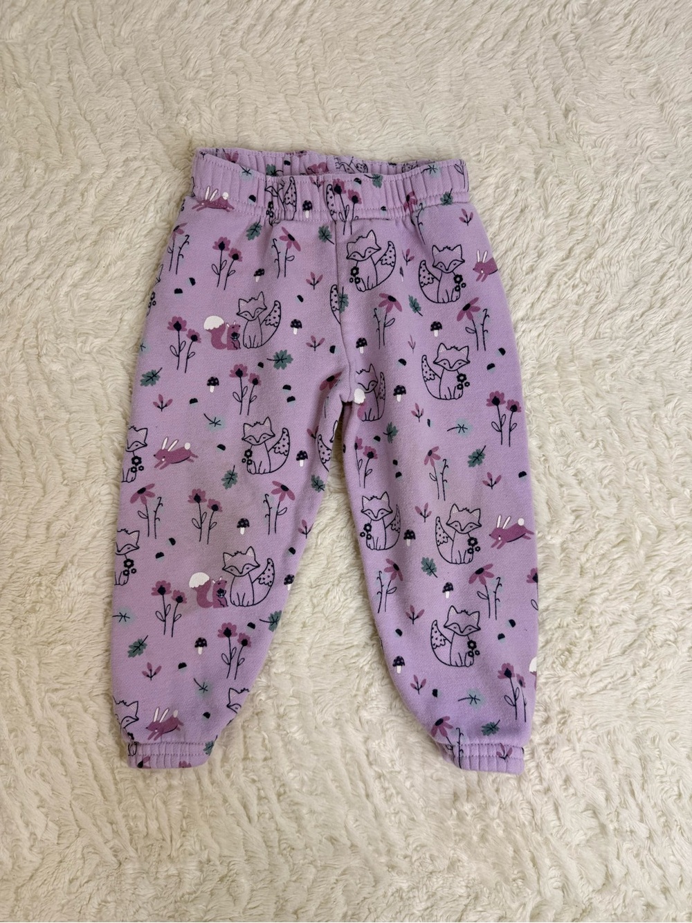 Carter's Lilac Fox & Floral Joggers